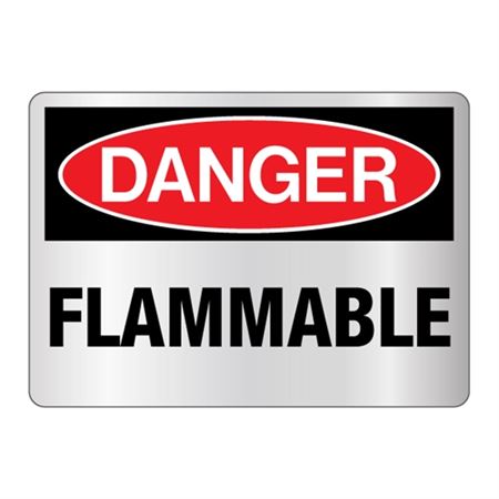 Danger Flammable -Reflective 10"x14" Sign